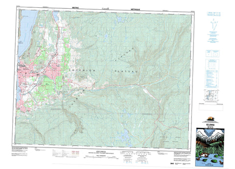 082E14 Kelowna Canadian topographic map, 1:50,000 scale