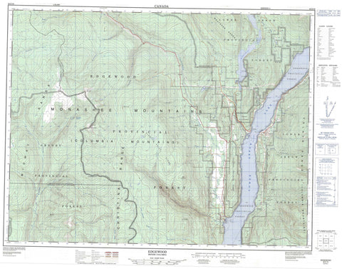 082E16 Edgewood Canadian topographic map, 1:50,000 scale