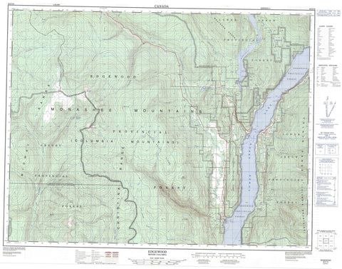 082E16 Edgewood Canadian topographic map, 1:50,000 scale