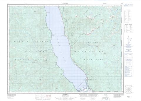 082F07 Boswell Canadian topographic map, 1:50,000 scale