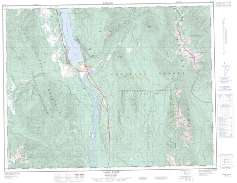 082J04 Canal Flats Canadian topographic map, 1:50,000 scale