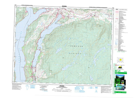 082L03 Oyama Canadian topographic map, 1:50,000 scale