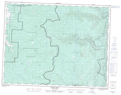 082L04 Shorts Creek Canadian topographic map, 1:50,000 scale