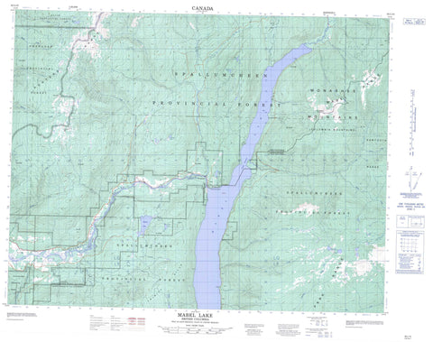 082L10 Mabel Lake Canadian topographic map, 1:50,000 scale