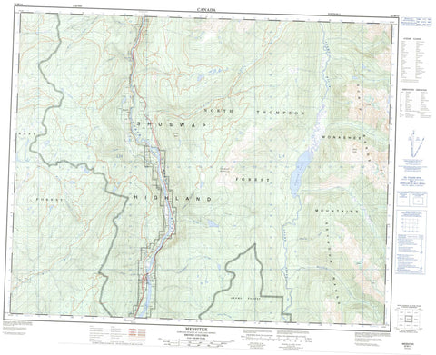 082M14 Messiter Canadian topographic map, 1:50,000 scale