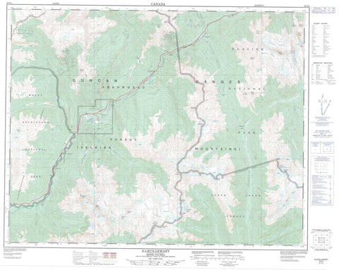 082N04 Illecillewaet Canadian topographic map, 1:50,000 scale