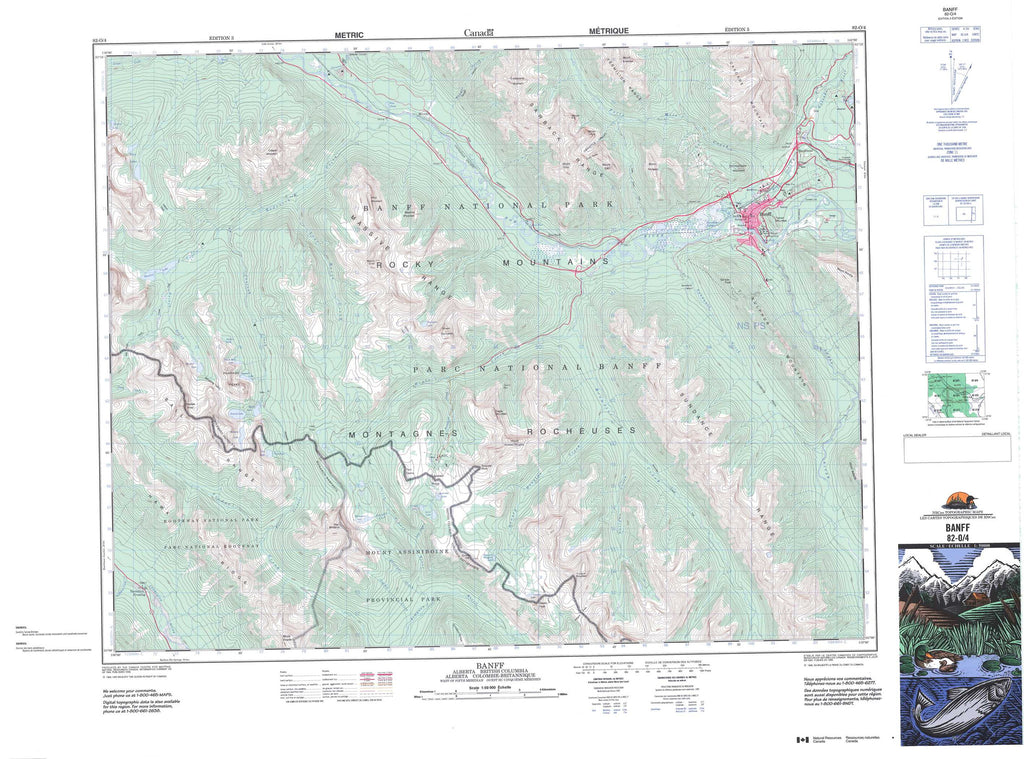 Buy Banff Topo Map 082o04 Yellowmaps Map Store 8079