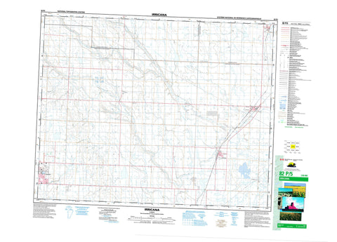 082P05 Irricana Canadian topographic map, 1:50,000 scale