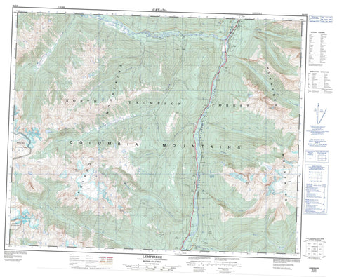 083D06 Lempriere Canadian topographic map, 1:50,000 scale