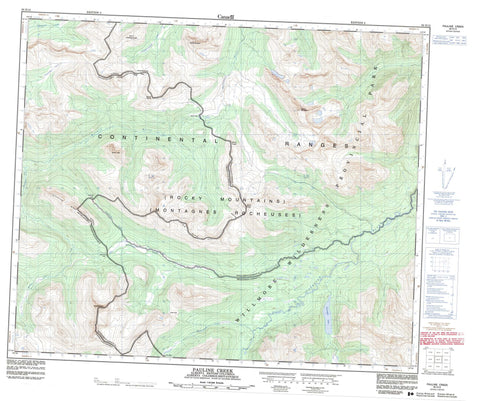 083E12 Pauline Creek Canadian topographic map, 1:50,000 scale