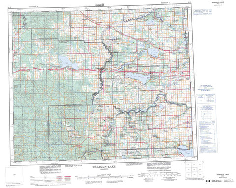 083G Wabamun Lake Canadian topographic map, 1:250,000 scale