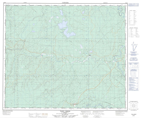 083K06 Tony Creek Canadian topographic map, 1:50,000 scale