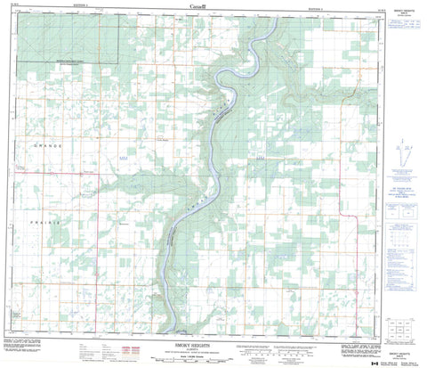 083M08 Smoky Heights Canadian topographic map, 1:50,000 scale