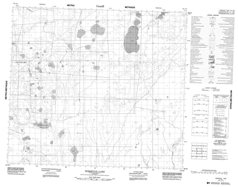 084A03 Horsetail Lake Canadian topographic map, 1:50,000 scale