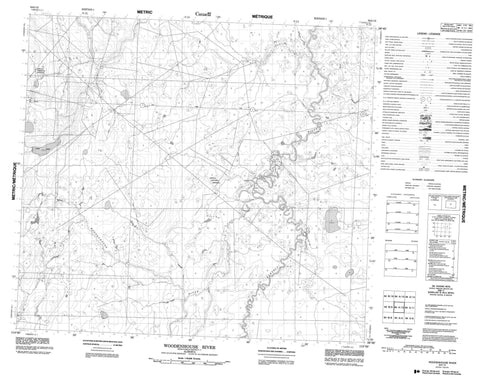 084A12 Woodenhouse River Canadian topographic map, 1:50,000 scale
