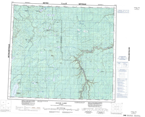 084A Algar Lake Canadian topographic map, 1:250,000 scale