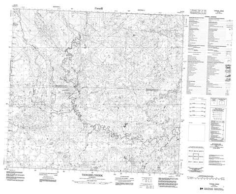084E05 Tanghe Creek Canadian topographic map, 1:50,000 scale