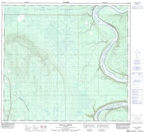 084F11 Scully Creek Canadian topographic map, 1:50,000 scale
