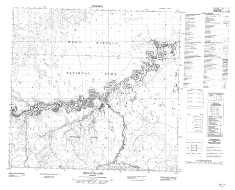 084I07 Heron Island Canadian topographic map, 1:50,000 scale