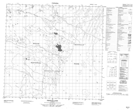084I10 French Lake Canadian topographic map, 1:50,000 scale