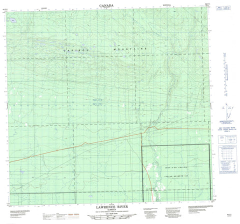 084J11 Lawrence River Canadian topographic map, 1:50,000 scale