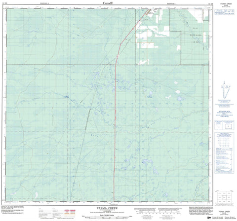 084K06 Parma Creek Canadian topographic map, 1:50,000 scale