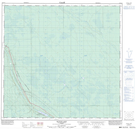 084K14 Hutch Lake Canadian topographic map, 1:50,000 scale