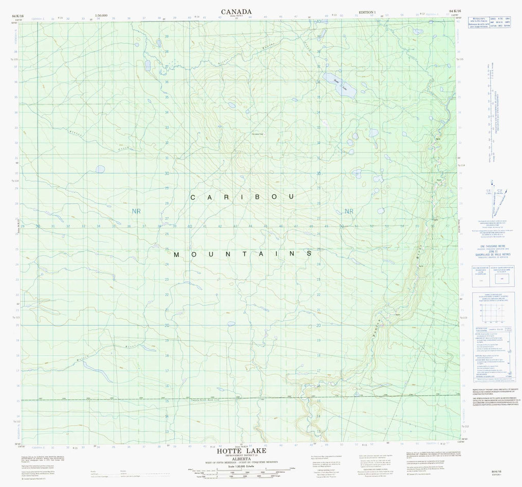 Buy Hotte Lake Topo Map 084k16 Yellowmaps Map Store 8457