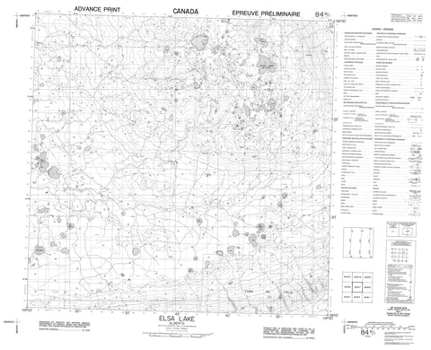 084M07 Elsa Lake Canadian topographic map, 1:50,000 scale