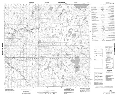 084N01 No Title Canadian topographic map, 1:50,000 scale
