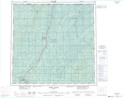 084N Steen River Canadian topographic map, 1:250,000 scale