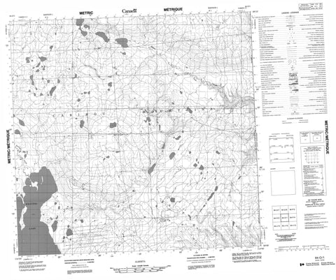 084O01 No Title Canadian topographic map, 1:50,000 scale