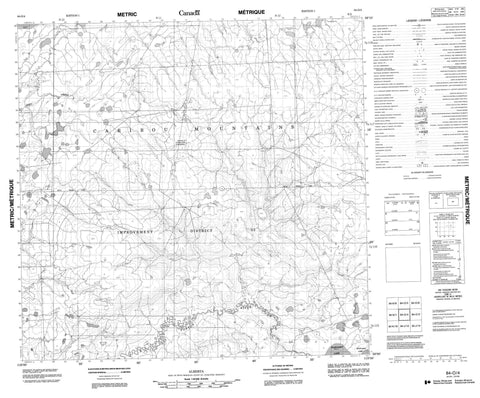 084O04 No Title Canadian topographic map, 1:50,000 scale