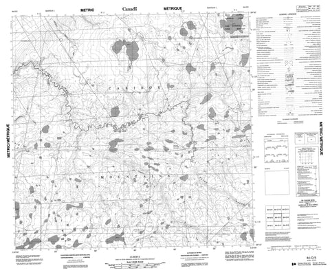 084O05 No Title Canadian topographic map, 1:50,000 scale