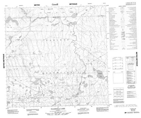 084O06 Cladonia Lake Canadian topographic map, 1:50,000 scale
