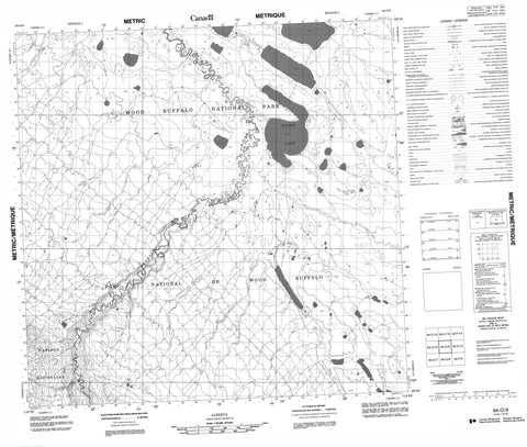 084O09 No Title Canadian topographic map, 1:50,000 scale