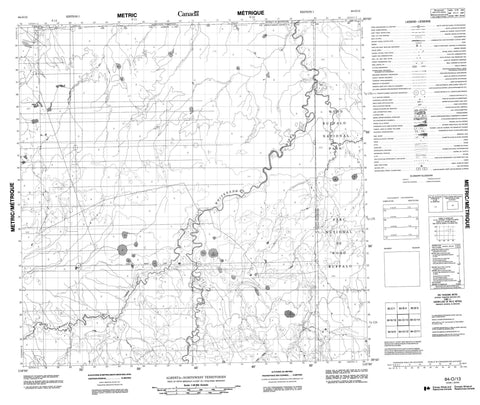 084O13 No Title Canadian topographic map, 1:50,000 scale
