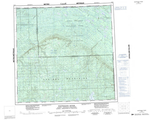 084O Whitesand River Canadian topographic map, 1:250,000 scale