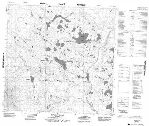 084P05 Bowhay Lake Canadian topographic map, 1:50,000 scale