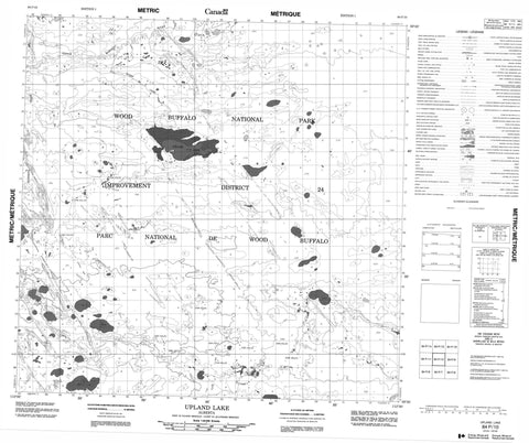 084P10 Upland Lake Canadian topographic map, 1:50,000 scale