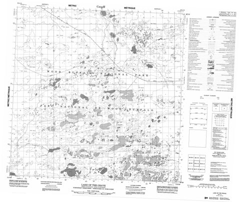 085A04 Lake Of The Grave Canadian topographic map, 1:50,000 scale