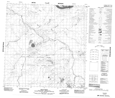 085A11 Bear Creek Canadian topographic map, 1:50,000 scale