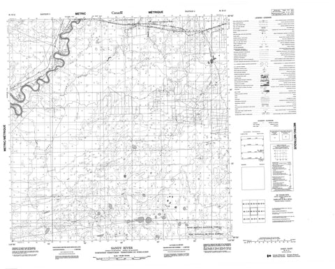 085B12 Sandy River Canadian topographic map, 1:50,000 scale