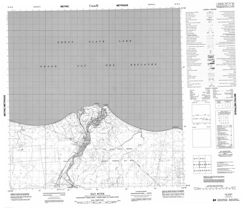 085B13 Hay River Canadian topographic map, 1:50,000 scale