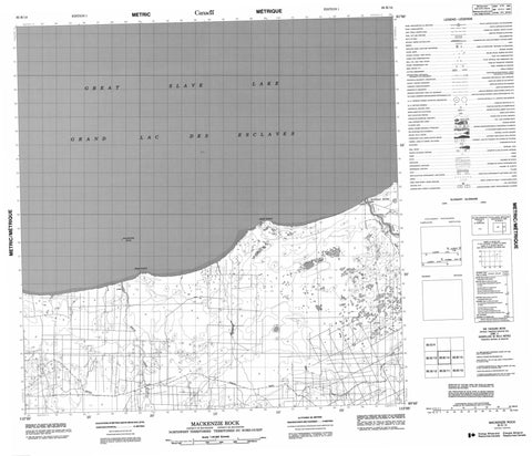 085B14 Mackenzie Rock Canadian topographic map, 1:50,000 scale
