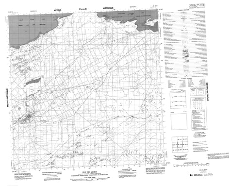 085B16 Ile Du Mort Canadian topographic map, 1:50,000 scale