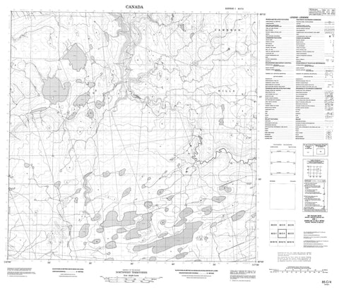 085C04 No Title Canadian topographic map, 1:50,000 scale
