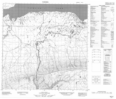 085C05 No Title Canadian topographic map, 1:50,000 scale
