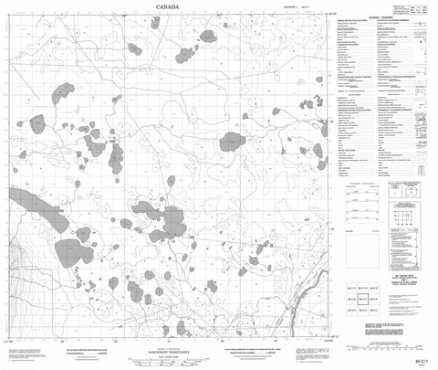 085C07 No Title Canadian topographic map, 1:50,000 scale