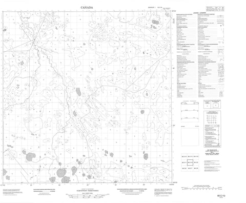085C10 No Title Canadian topographic map, 1:50,000 scale